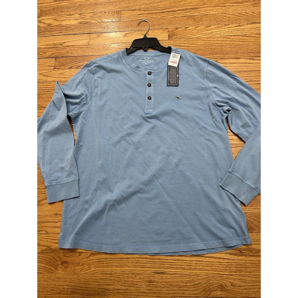 NEW! Vineyard Vines ~ Men's Long Tee Shirt Sleeve Henley ~ XL ~ Blue